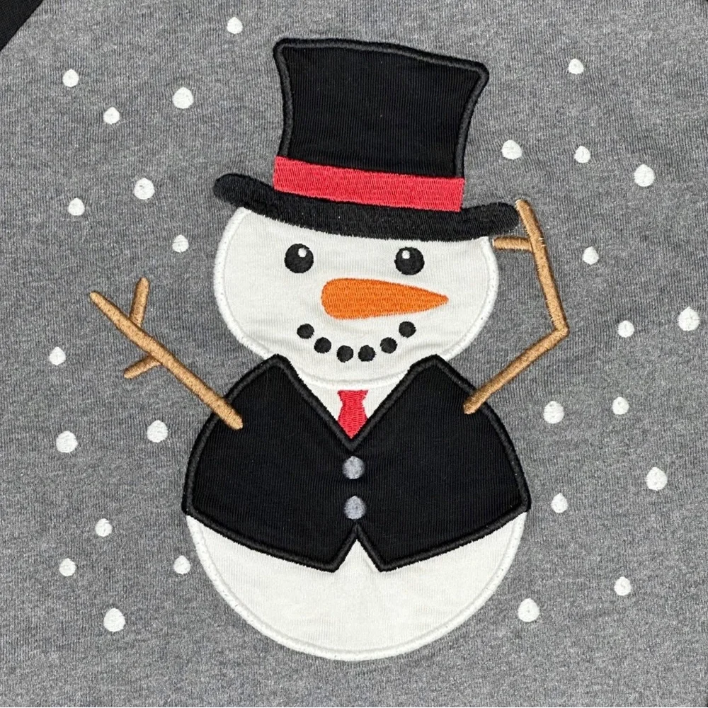 Gymboree Embroidered‎ Snowman Top
